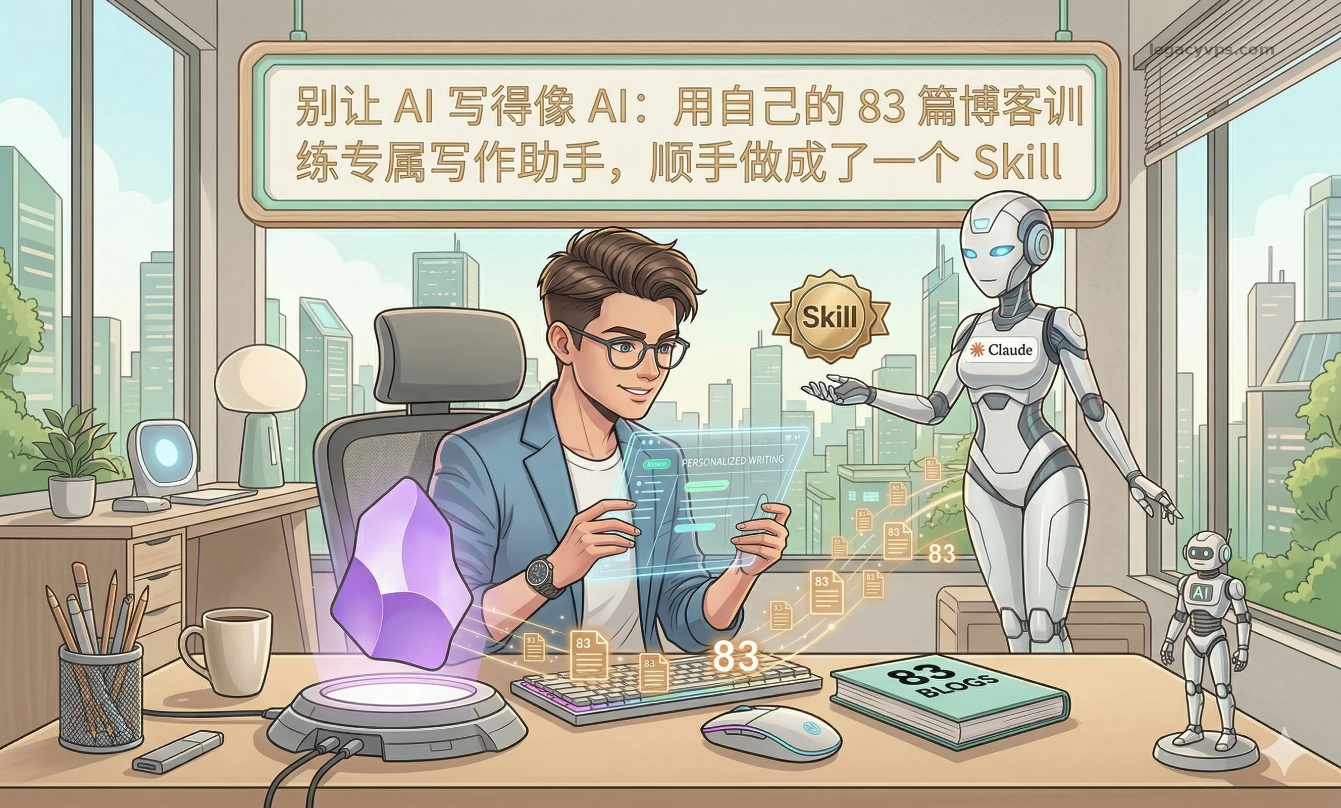 别让 AI 写得像 AI：用自己的 83 篇博客训练专属写作助手，顺手做成了一个 Skill